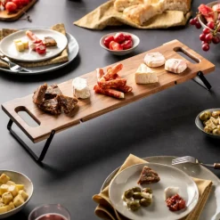 Plats À Servir^CASA ACACIA LUX Planche à Servir /table Noir, Naturel