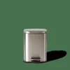 Poubelles De Cuisine|Poubelles^CASA ADELE Poubelle à Pédale 12l Argent