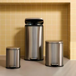 Poubelles De Cuisine|Poubelles^CASA ADELE Poubelle à Pédale 30l Argent