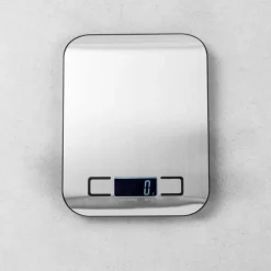 Aide Cuisine^CASA BASIC Balance De Cuisine Digital Métal, Argent