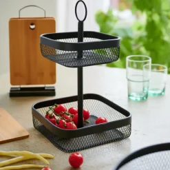 Accessoires De Cuisine^CASA BLACK LUNAR Panier Carré 2 Pièces Noir