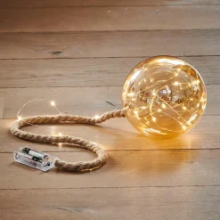 Ampoules Led^CASA BLOXEM Boule Déco Avec 21 LEDs Doré