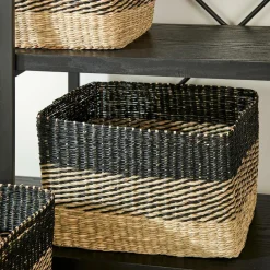 Paniers Tiroirs^CASA BOBO Panier Tiroir Noir, Naturel