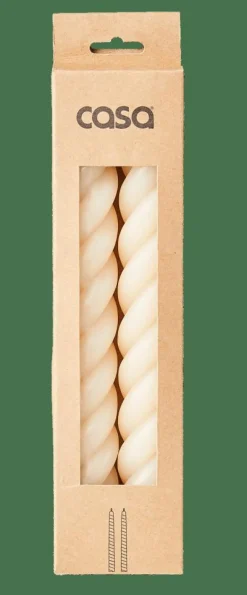 Bougies^CASA CURL Bougies Set De 2 Beige