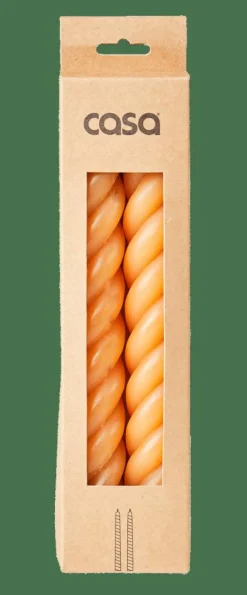 Bougies^CASA CURL Bougies Set De 2 Ocre