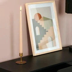 Bougies^CASA DUO Bougies Dîner Set De 2 Crème, Menthe, Multicolore