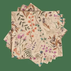 Serviettes^CASA ECO DRIED FLOWER Set De 20 Serviettes Multicolore