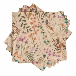 Serviettes^CASA ECO DRIED FLOWER Set De 20 Serviettes Multicolore