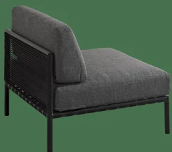 Salon De Jardin^CASA JUMBO Fauteuil Lounge Noir