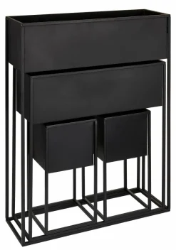 Supports Pour Plantes^CASA LARGO Pot De Fleurs Noir