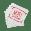 Serviettes^CASA MERRY CHRISTMAS Set De 20 Serviettes Rouge
