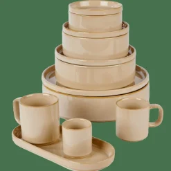 Assiettes^CASA MINERAL SAND Assiette Beige