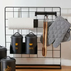 Decoration Murale^CASA MODULAR Portemanteau Avec 3 Crochets Noir