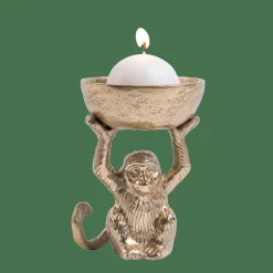 Porte-Bougies^CASA MONKEY Support Bougie Chauffe-plat Doré