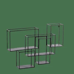 Étagères Murales^CASA MULTO Étagère à Suspendre Noir