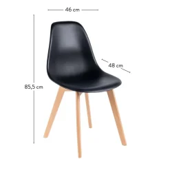 Chaises De Salle À Manger^CASA NEW MATS Chaise De Salle à Manger Noir