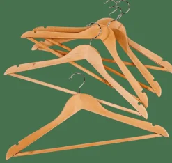 Cintres^CASA NEW WOOD Cintres Set De 5 Naturel