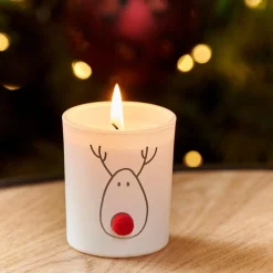 Bougies^CASA NOSE Bougie Dans Un Verre Blanc, Rouge, Doré