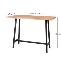 Tables Hautes^CASA OAK SPLIT Table De Bar Naturel