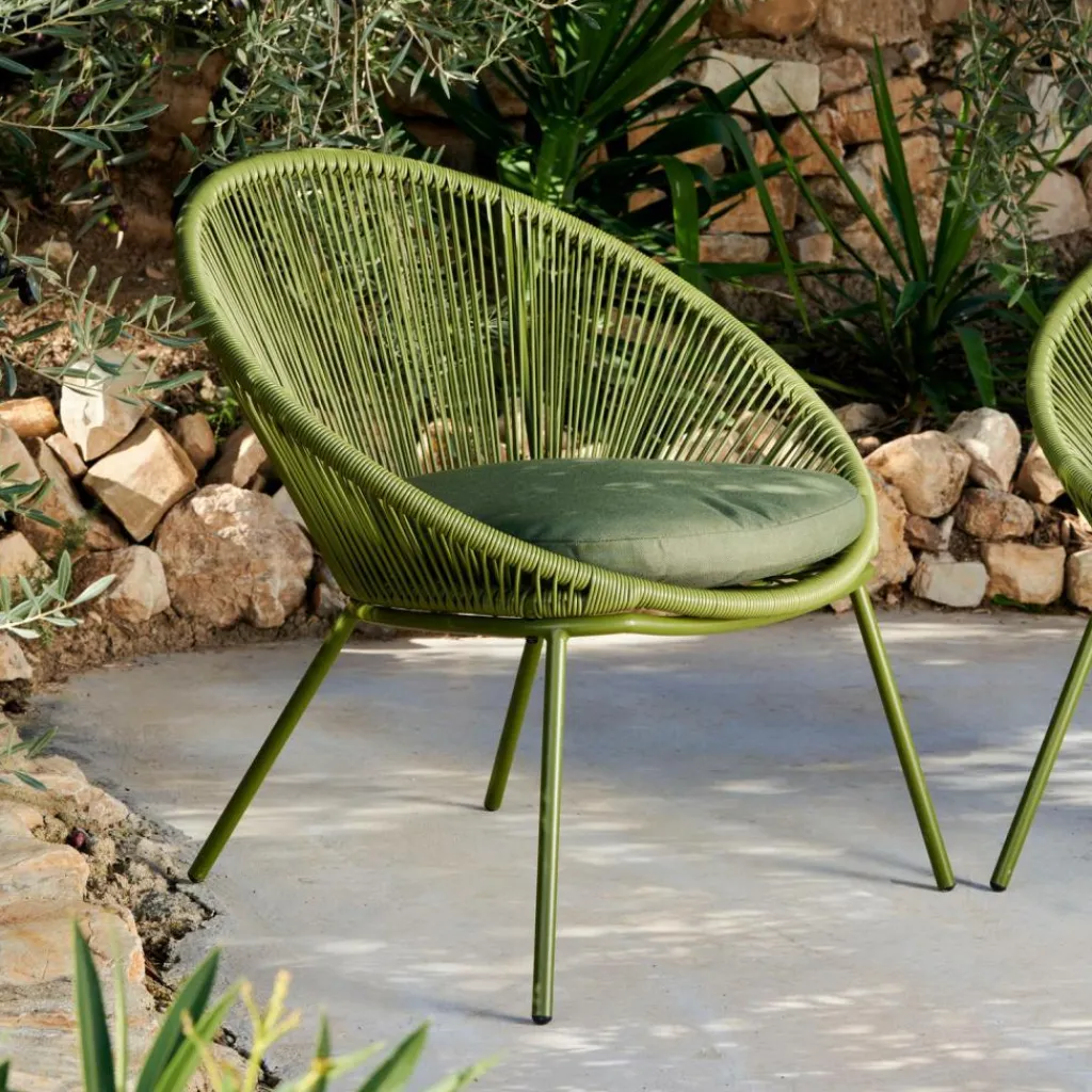 Fauteuils De Jardin^CASA PAPAYO Chaise Lounge Avec Coussin Vert