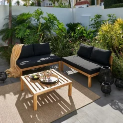 Tables Basses De Jardin|Salon De Jardin^CASA PAULETTE Table/pouf Lounge Naturel