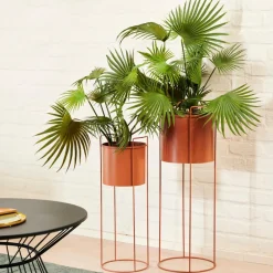 Supports Pour Plantes^CASA PLUTO Pot De Fleurs Terre Cuite