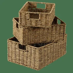 Paniers Tiroirs^CASA SEAGRASS Panier Tiroir Avec Anses Naturel