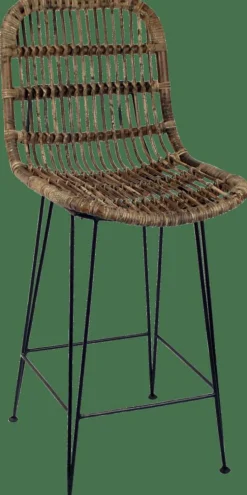 Chaises De Bar^CASA SUMATRA Tabouret De Bar Noir, Naturel