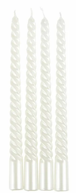 Bougies^CASA TWIST Bougies Torsadées Set De 4 Orange