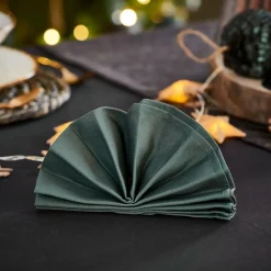 Serviettes^CASA UNILINE Serviette Vert Foncé