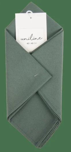 Serviettes^CASA UNILINE Serviette Vert Foncé