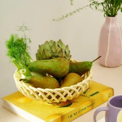 Accessoires De Cuisine^CASA WOVY Plat à Fruits Jaune Clair