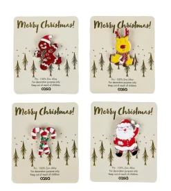 Moules^CASA X-MAS Set à Pâtisserie 4P. Spatule Avec 3 Emporte-pièces Doré, Multicolore